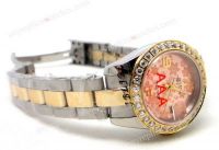 Replica Rolex Datejust 2-Tone Gold Pink Flower Face Diamond Ladies Watch